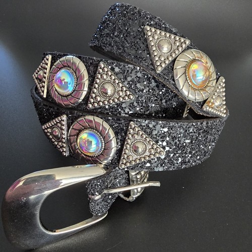 Leatherock sparkly black - sparkly, small
