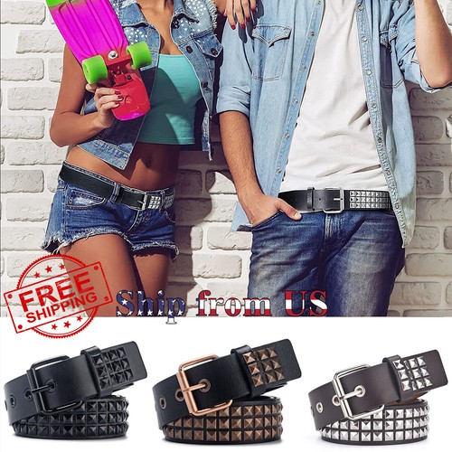 Row pyramid studded belts - row,