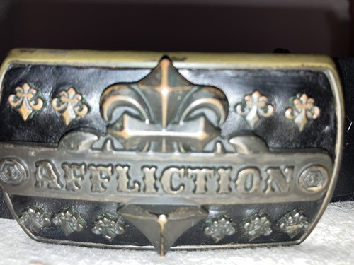 Leather affliction belt large - affliction,