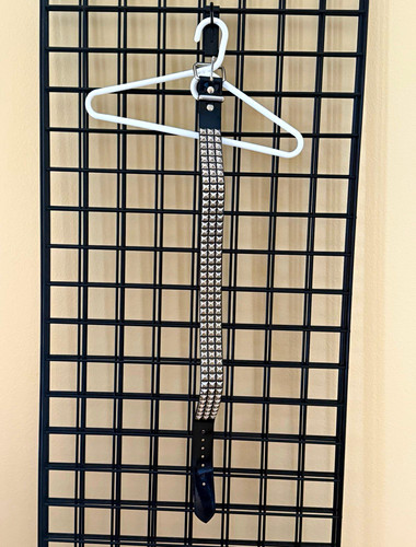 Black patent studded - black, belt
