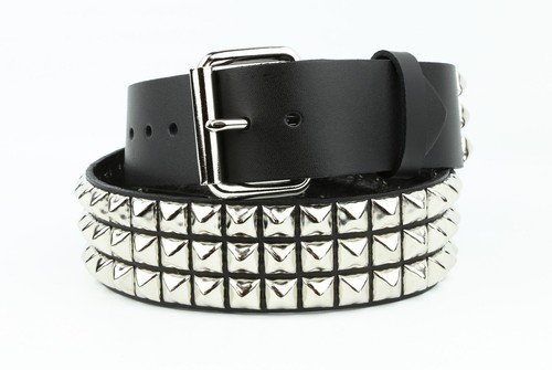 Studded row silver pyramid - studded, 3